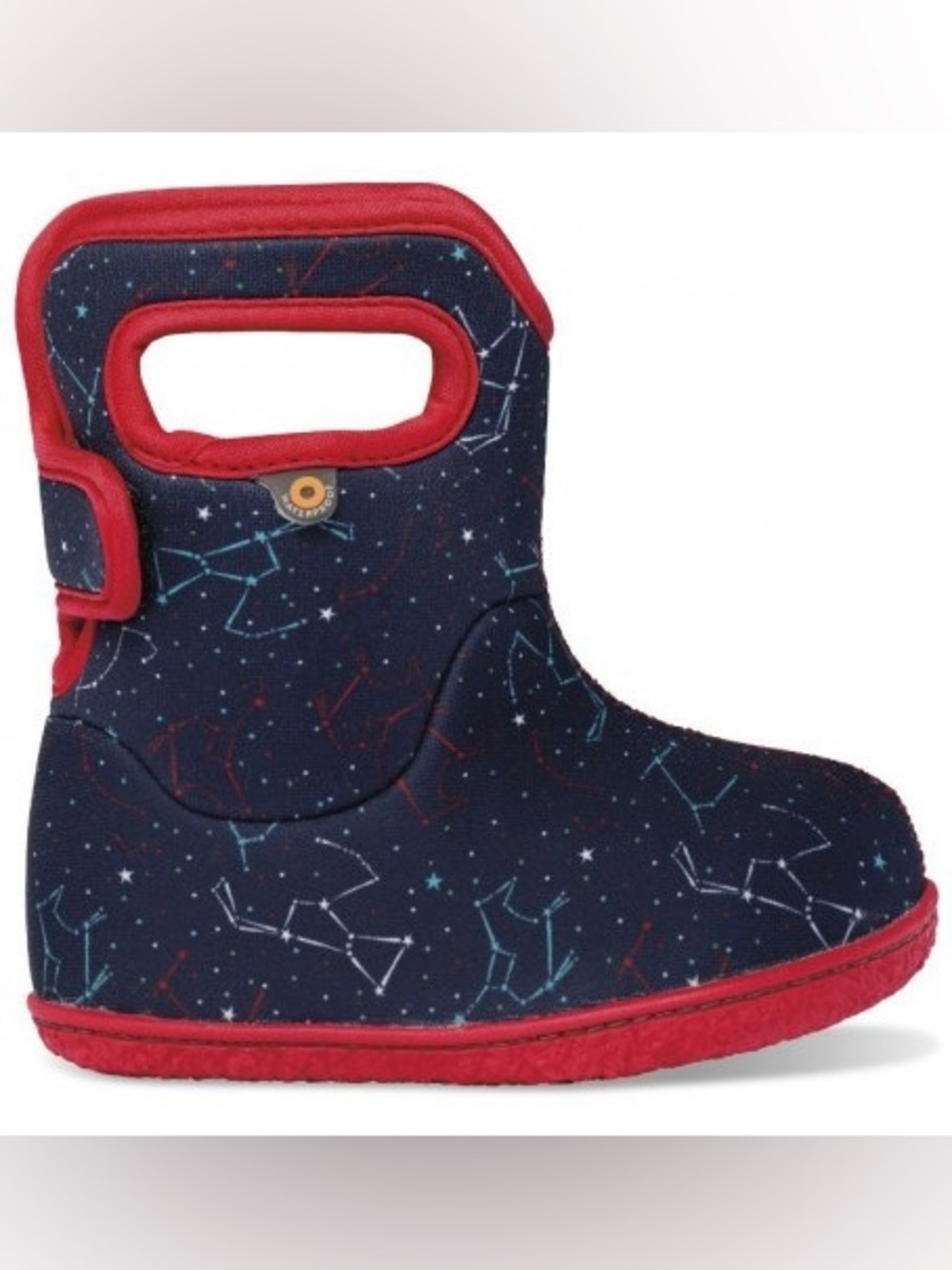 BOGS Kids Constellation Space Waterproof Insulated Boots Navy Red Size 8 Winter